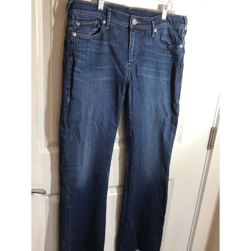 Sundance Jeans Womens 30 Blue Denim Wide Leg Stretch Comfort Casual